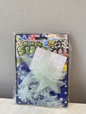 Ja-Ru Niteglo Starz Glow in the Dark Wall Stars 20 Count New